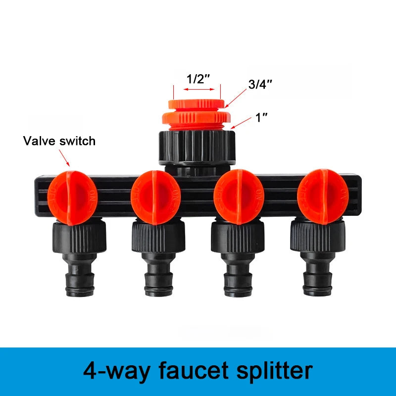 1-Pcs 1/2" 3/4" 1" Garden Hose Quick Connect Adapters -EU BPS Threaded Fittings for Faucets, Spray Guns & Watering Systems