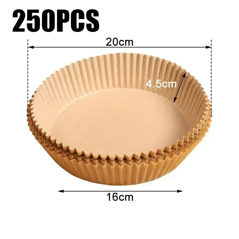 50pcs Air Fryer Grease Absorbent  For Household Baking Pans With Thickened Silicone Paper Pads