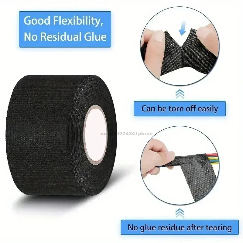 Electrical Insulating Tape Fabric Adhesive Tape Automotive Cloth Tape Sound Absorbing Tapes Heat Waterproof Resistance