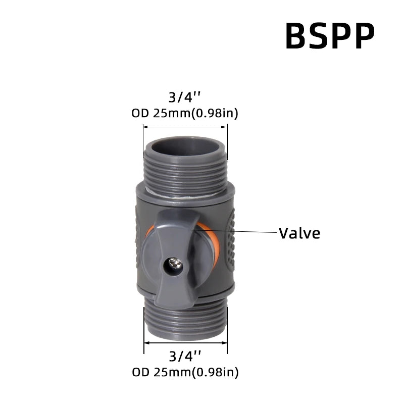 1-Pcs 1/2" 3/4" 1" Garden Hose Quick Connect Adapters -EU BPS Threaded Fittings for Faucets, Spray Guns & Watering Systems