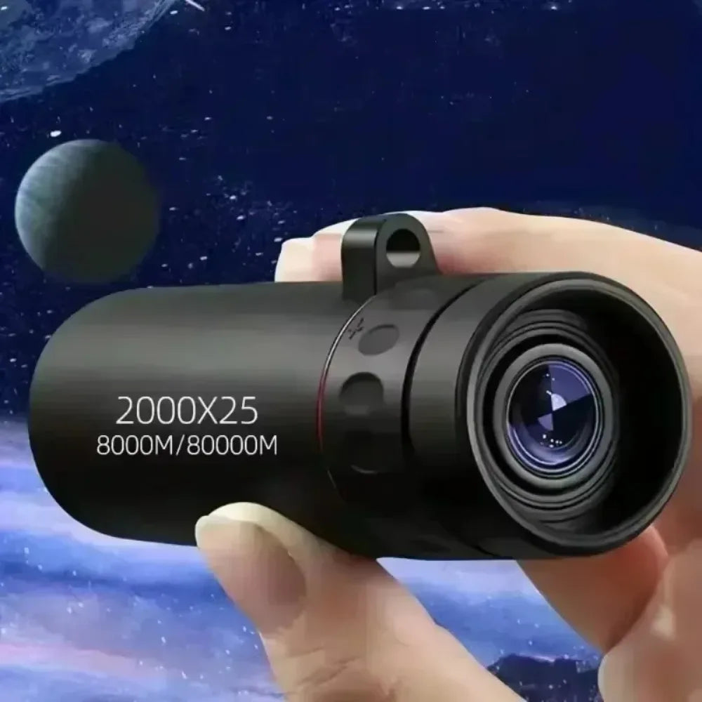 New Mini Portable 2000x25 HD Monocular Telescope Mobile Phone Telescope with Holder Camping Hunting Birdwatching Telescope